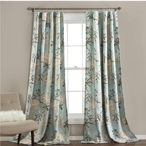 LUSH Decor Botanical Garden curtains 52” x 84” (2 panels)